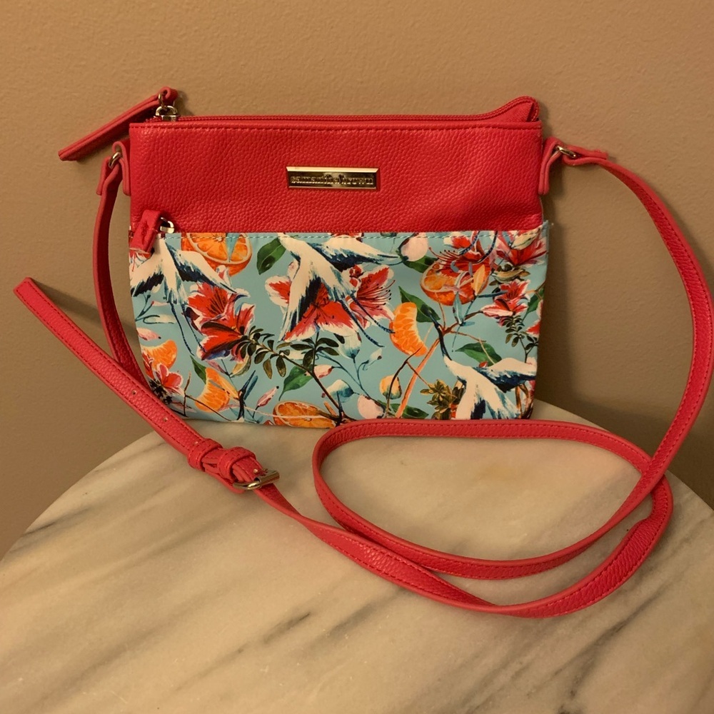 ❤️Samantha Brown Cross-body Multicolor bag Bird Floral  Adjustable Strap